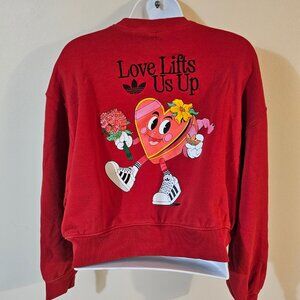 Adidas by Nelson Women's Love Lifts Us Up Cropped Sweatshirt - Size S
